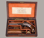 CASED ALLEN & WHEELOCK MODEL 1847 D/A BAR HAMMER PISTOL